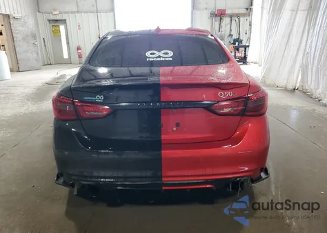 2019 Infiniti Q50 Red Sport 400 from USA, damaged, VIN JN1FV7AP1KM760128
